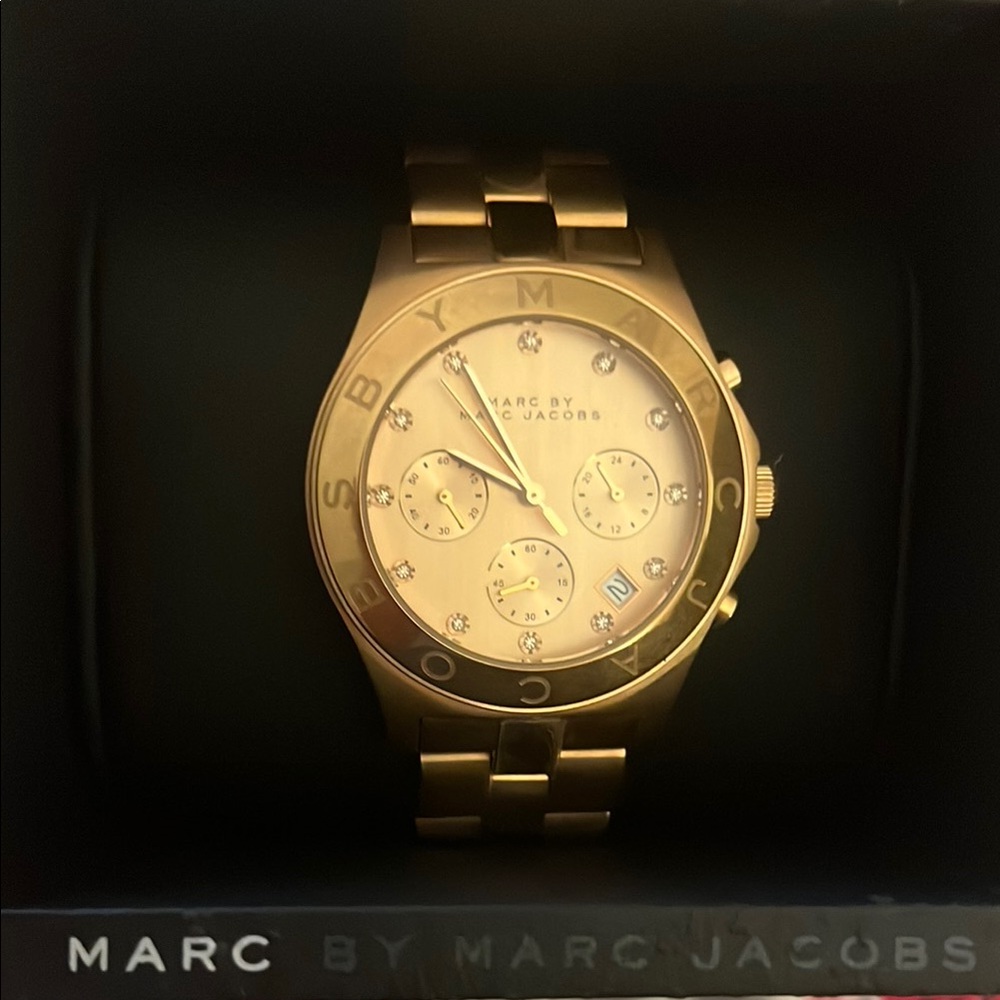 Marc By Marc Jacobs Gold Chronograph Watch